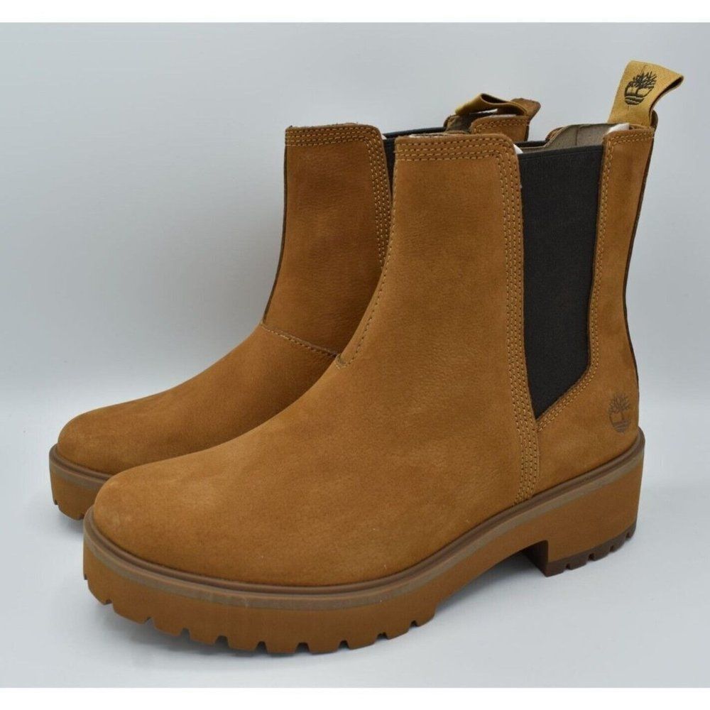Timberland Womens Size 9 Carnaby Cool Wheat Nubuck Chelsea Boots Shoes‎